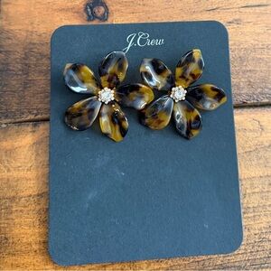 J. Crew Flower Tortoiseshell Earrings